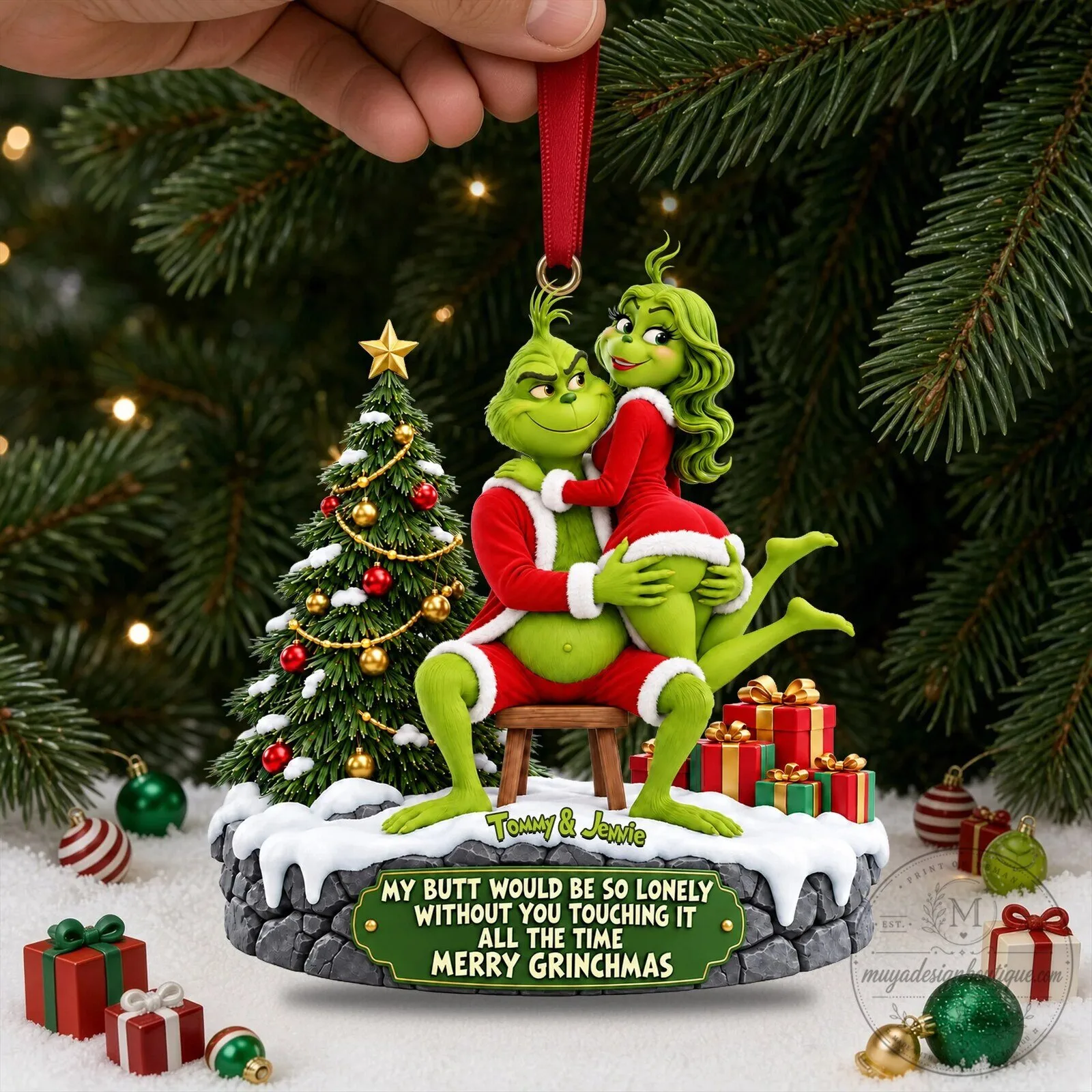 Christmas Ornament of Grinch and Cindy Lou Who Couple 9 Christmas Ornament of Grinch and Cindy Lou Who Couple