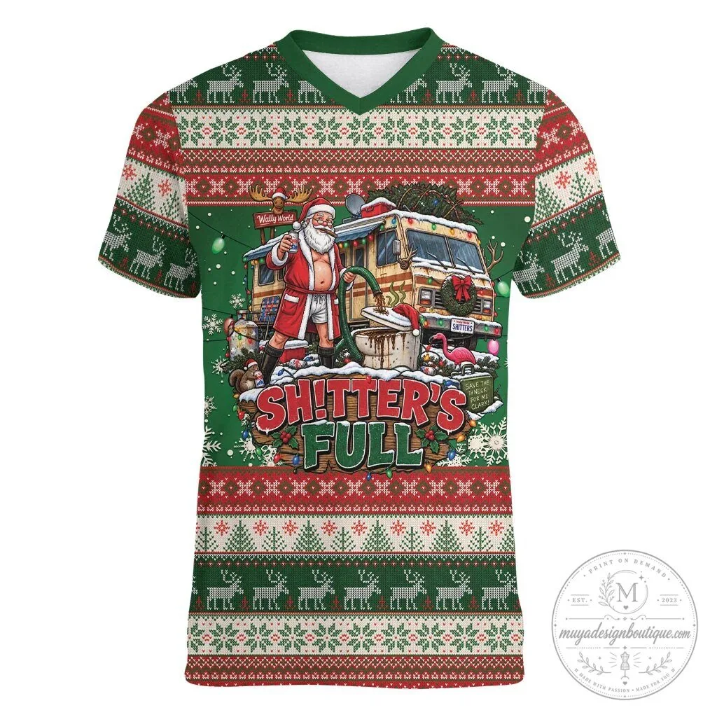 Christmas Vacation Shitter's Full Ugly Christmas Sweater Style T-Shirt