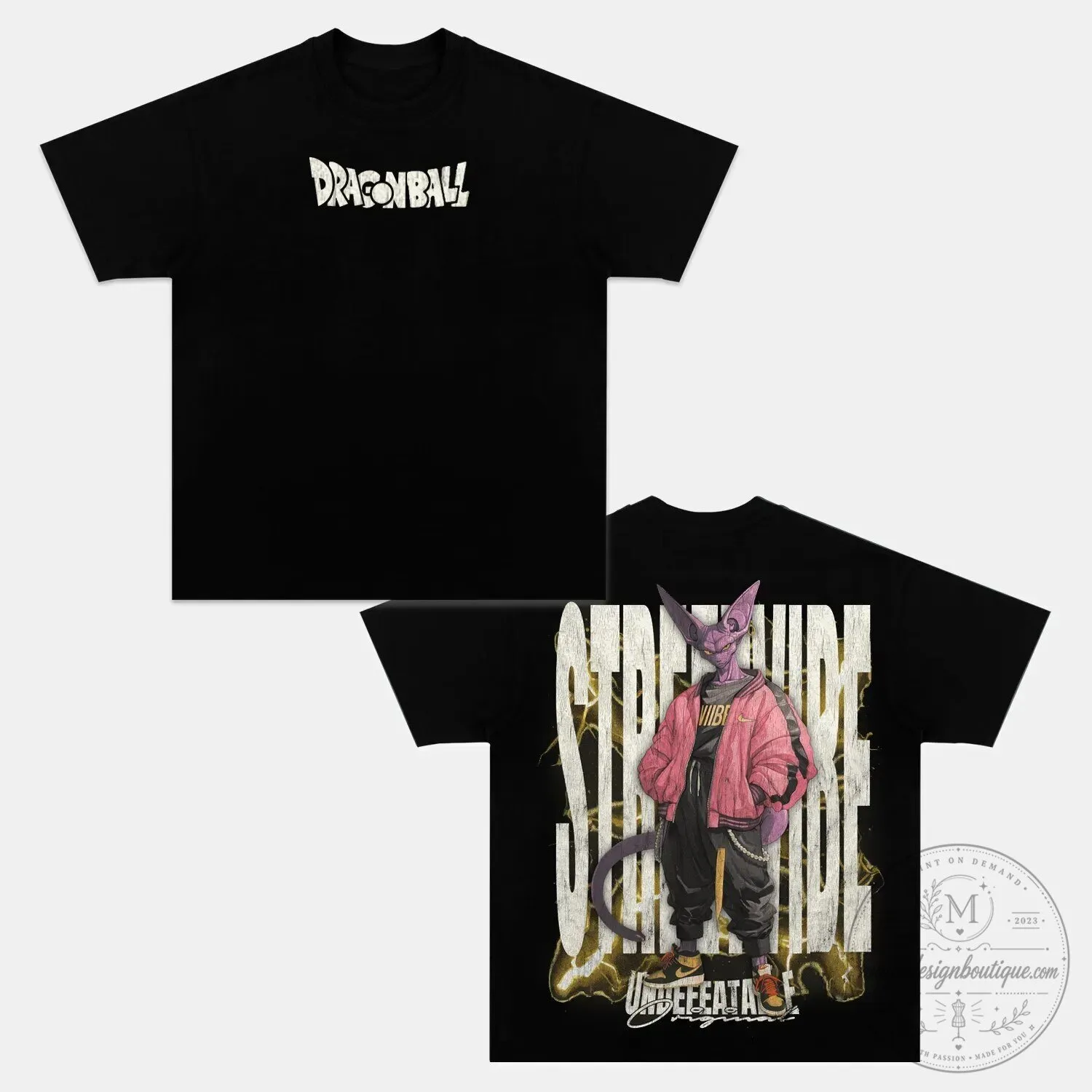 Dragon Ball Super Beerus God of Destruction Streetwear Graphic T-Shirt