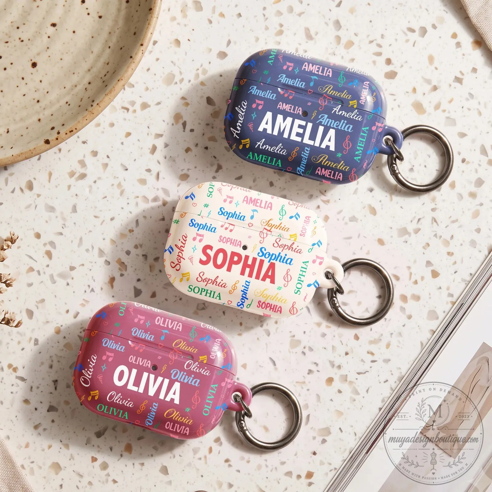 Personalized Name Word Art Protective Case For Apple AirPods