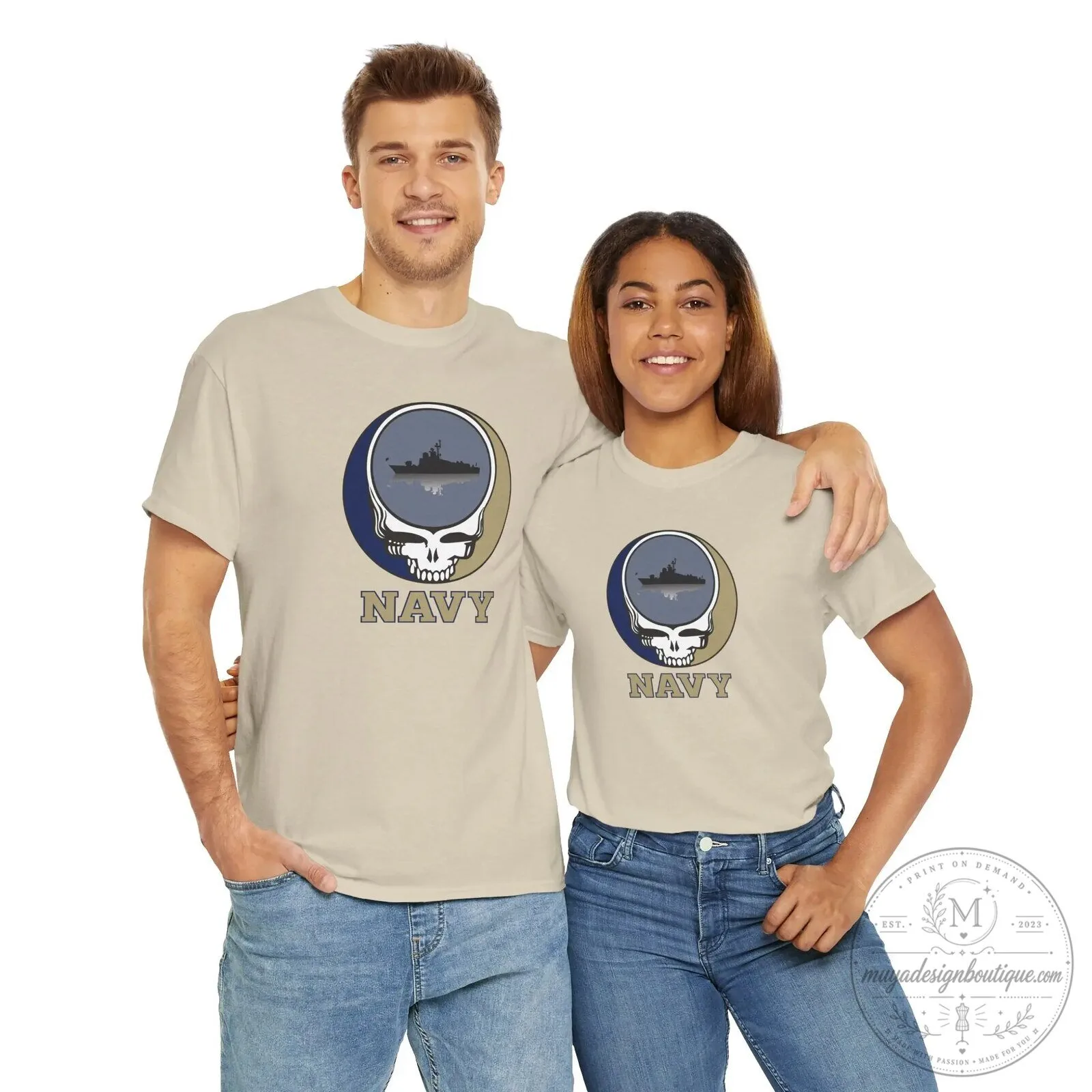 United States Navy Grateful Dead Style Skull Ship Logo T-Shirt 13 United States Navy Grateful Dead Style Skull Ship Logo T-Shirt