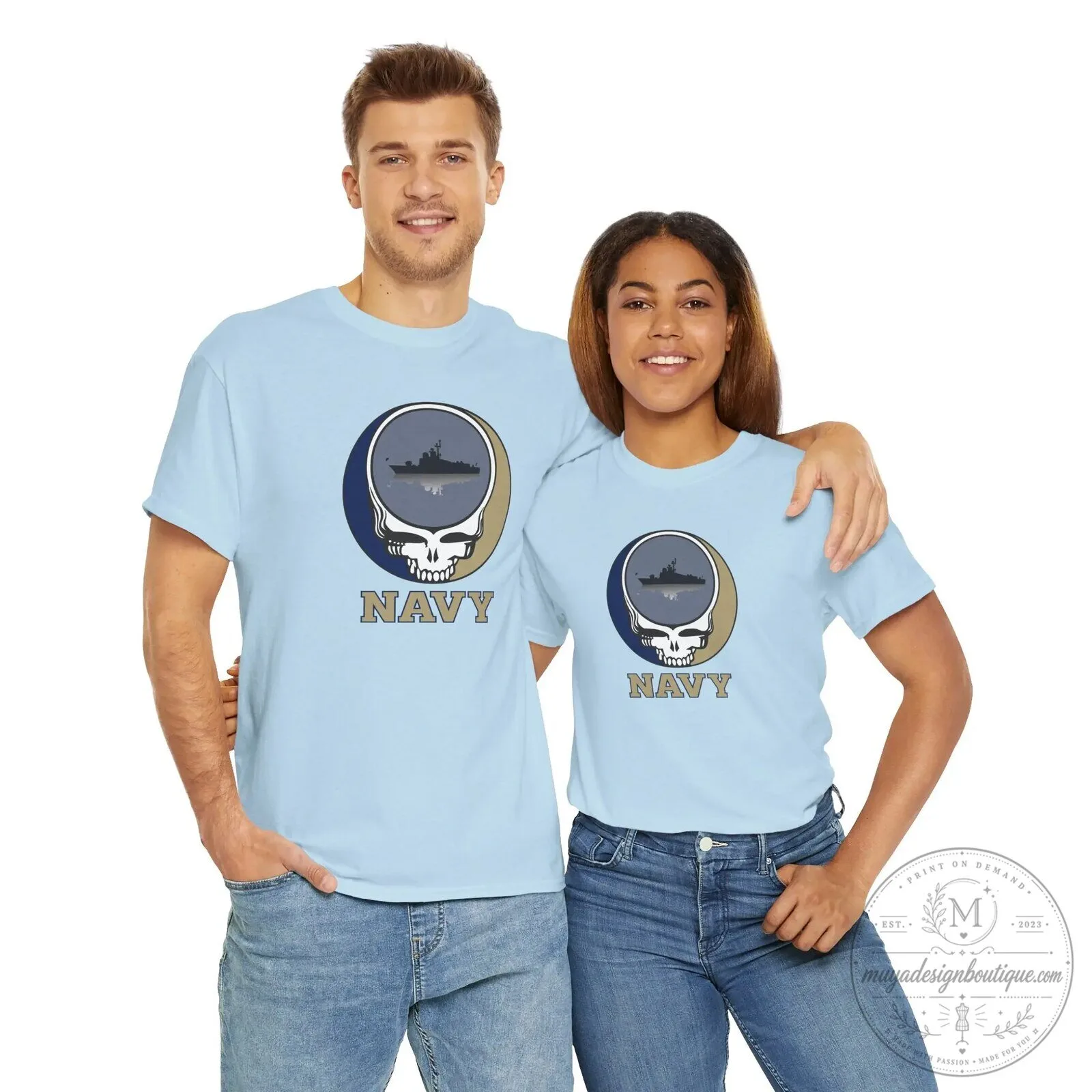 United States Navy Grateful Dead Style Skull Ship Logo T-Shirt 16 United States Navy Grateful Dead Style Skull Ship Logo T-Shirt