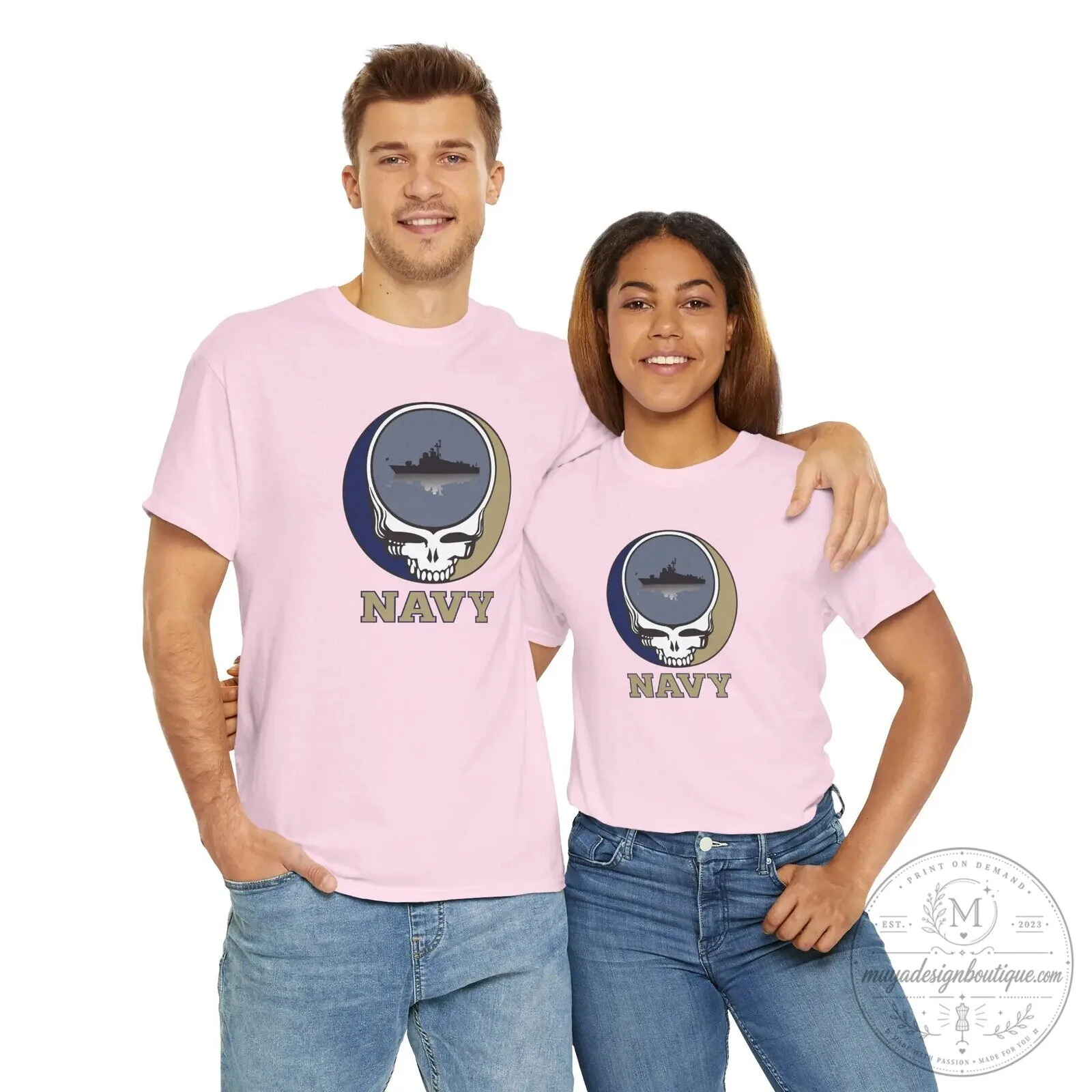 United States Navy Grateful Dead Style Skull Ship Logo T-Shirt 19 United States Navy Grateful Dead Style Skull Ship Logo T-Shirt