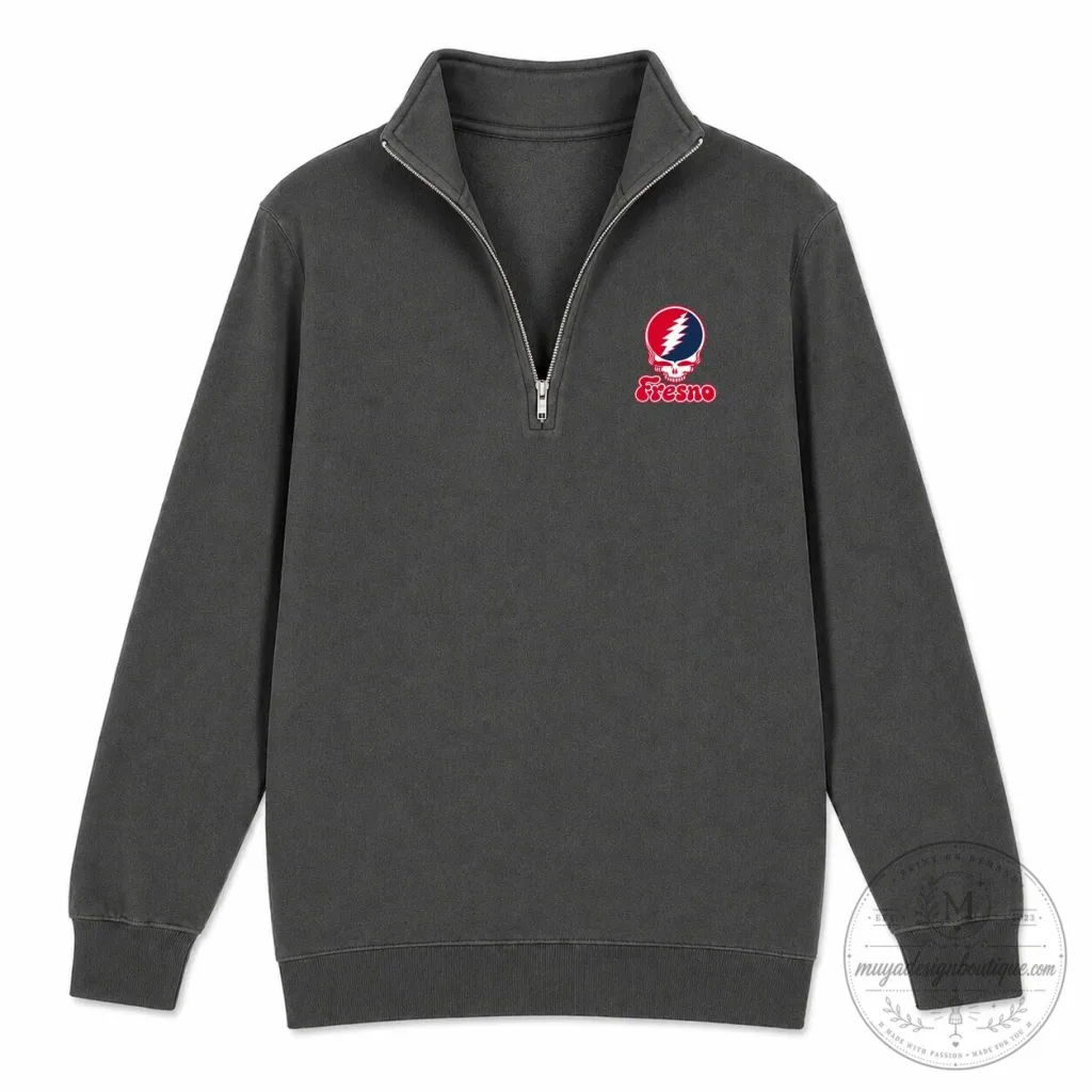 Grateful Dead Steal Your Face Fresno Quarter-Zip Sweatshirt Grateful Dead Steal Your Face Fresno Quarter-Zip Sweatshirt