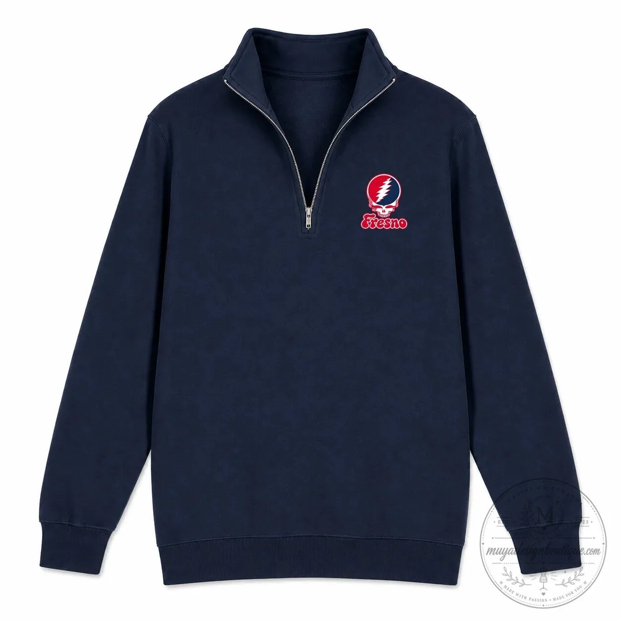 Grateful Dead Steal Your Face Fresno Quarter-Zip Sweatshirt 8 Grateful Dead Steal Your Face Fresno Quarter-Zip Sweatshirt