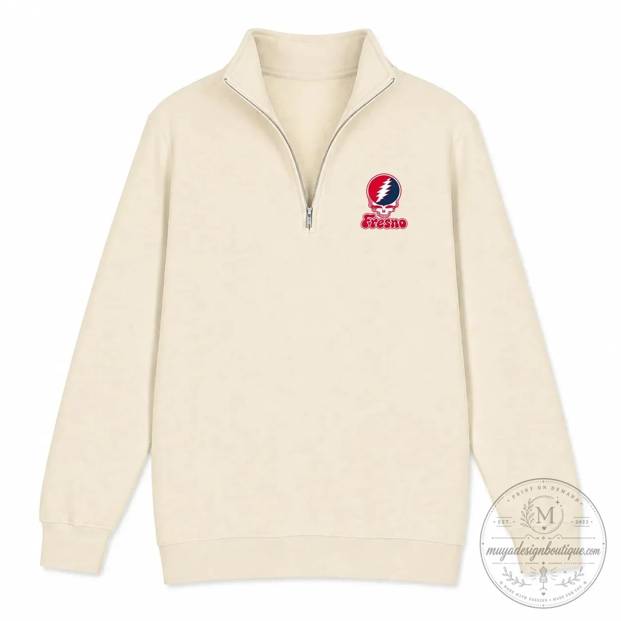 Grateful Dead Steal Your Face Fresno Quarter-Zip Sweatshirt 9 Grateful Dead Steal Your Face Fresno Quarter-Zip Sweatshirt