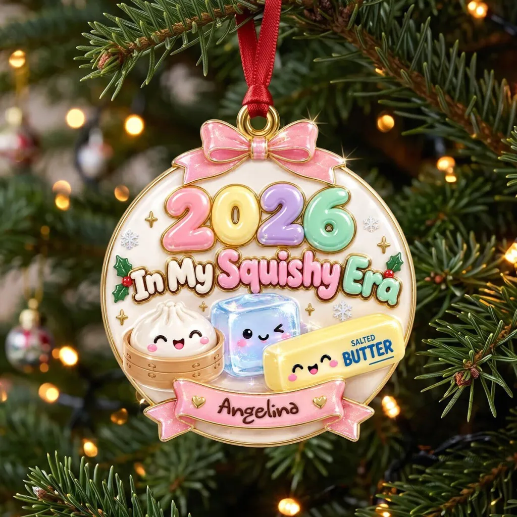Personalized 2026 In My Squishy Era Christmas Ornament with Custom Name Personalized 2026 In My Squishy Era Christmas Ornament with Custom Name