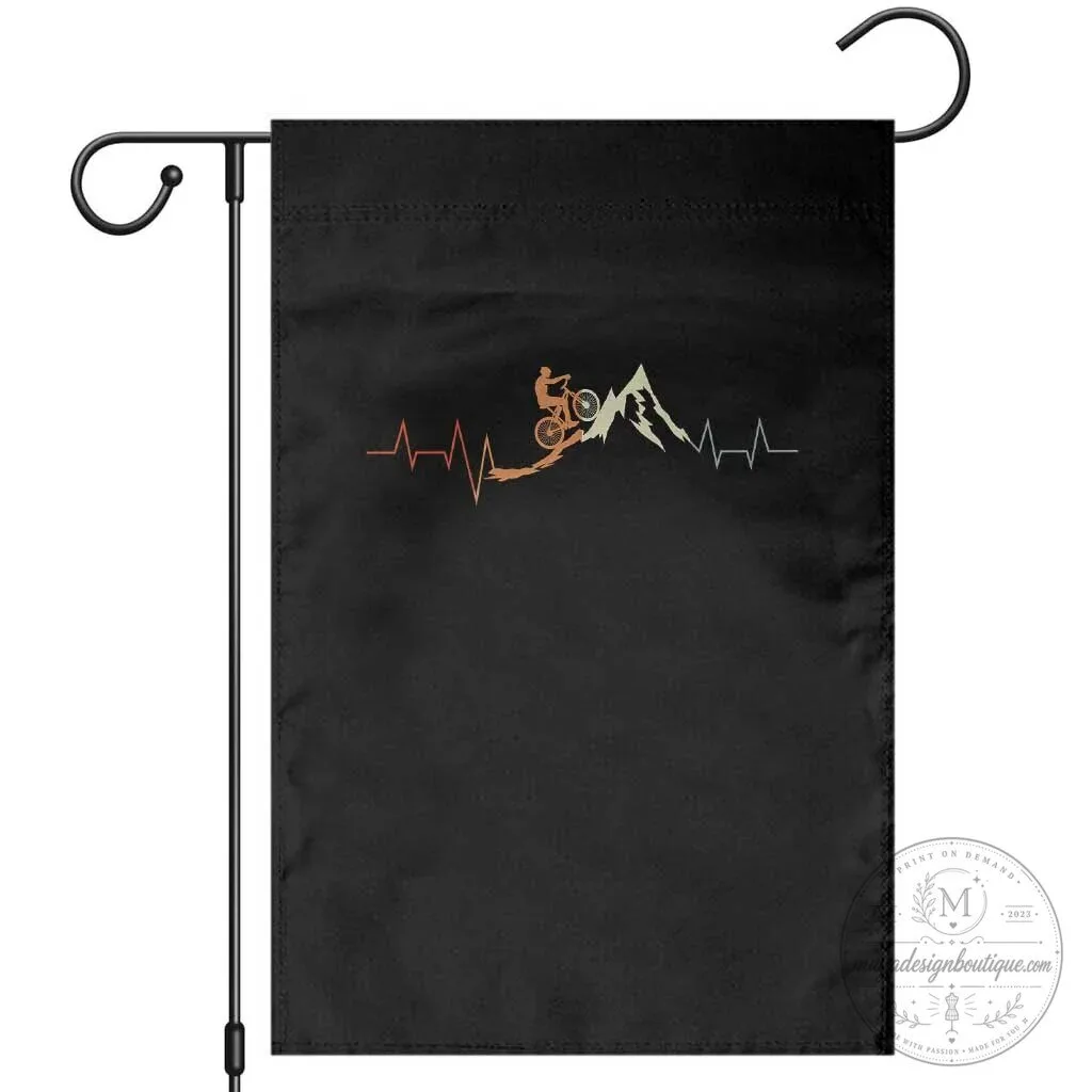 Mountain Biking Lover Heartbeat Bicycle Outdoor Adventure Garden Flag 15 Mountain Biking Lover Heartbeat Bicycle Outdoor Adventure Garden Flag