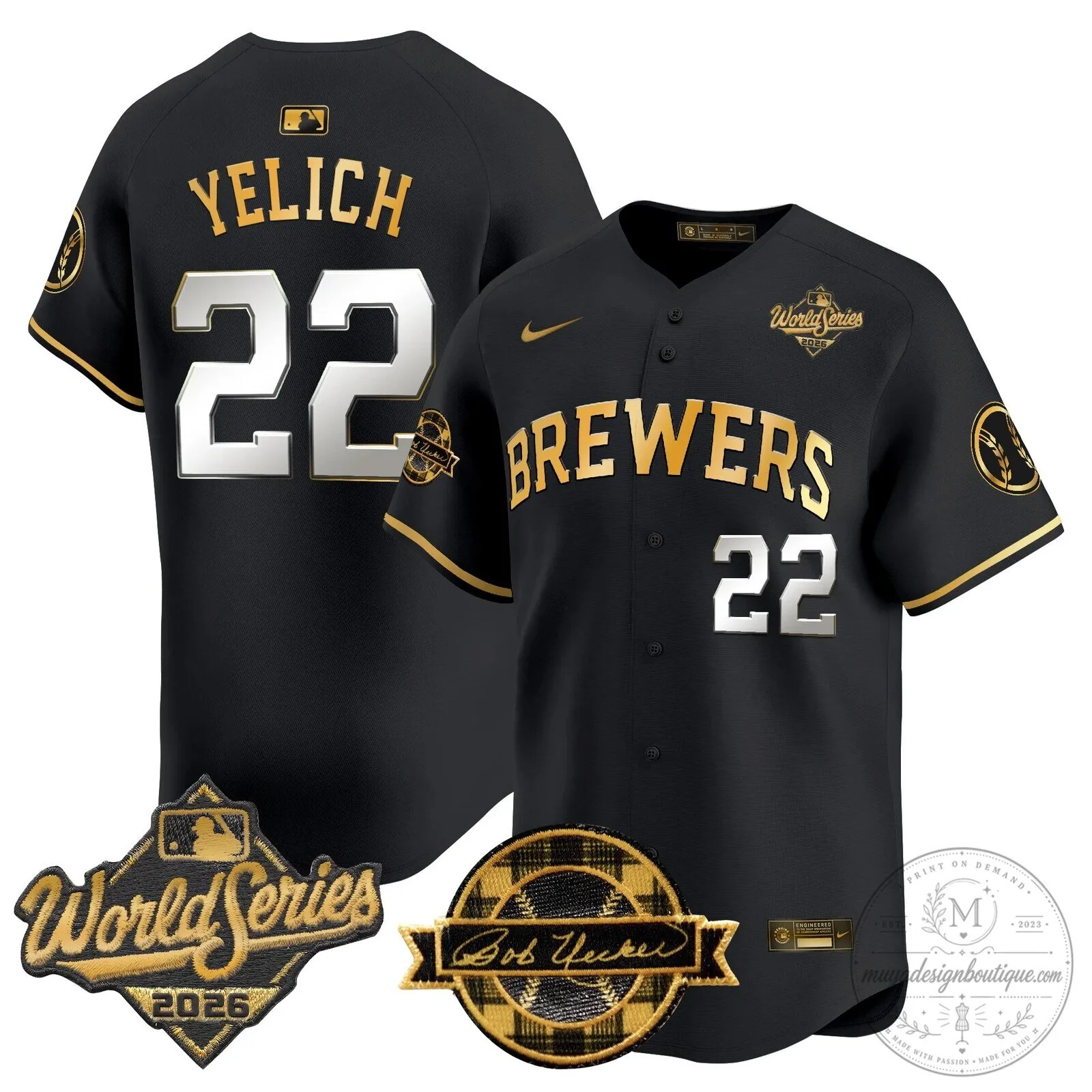 Milwaukee Brewers 2026 World Series Bob Uecker Baseball Jersey 78 Milwaukee Brewers 2026 World Series Bob Uecker Baseball Jersey