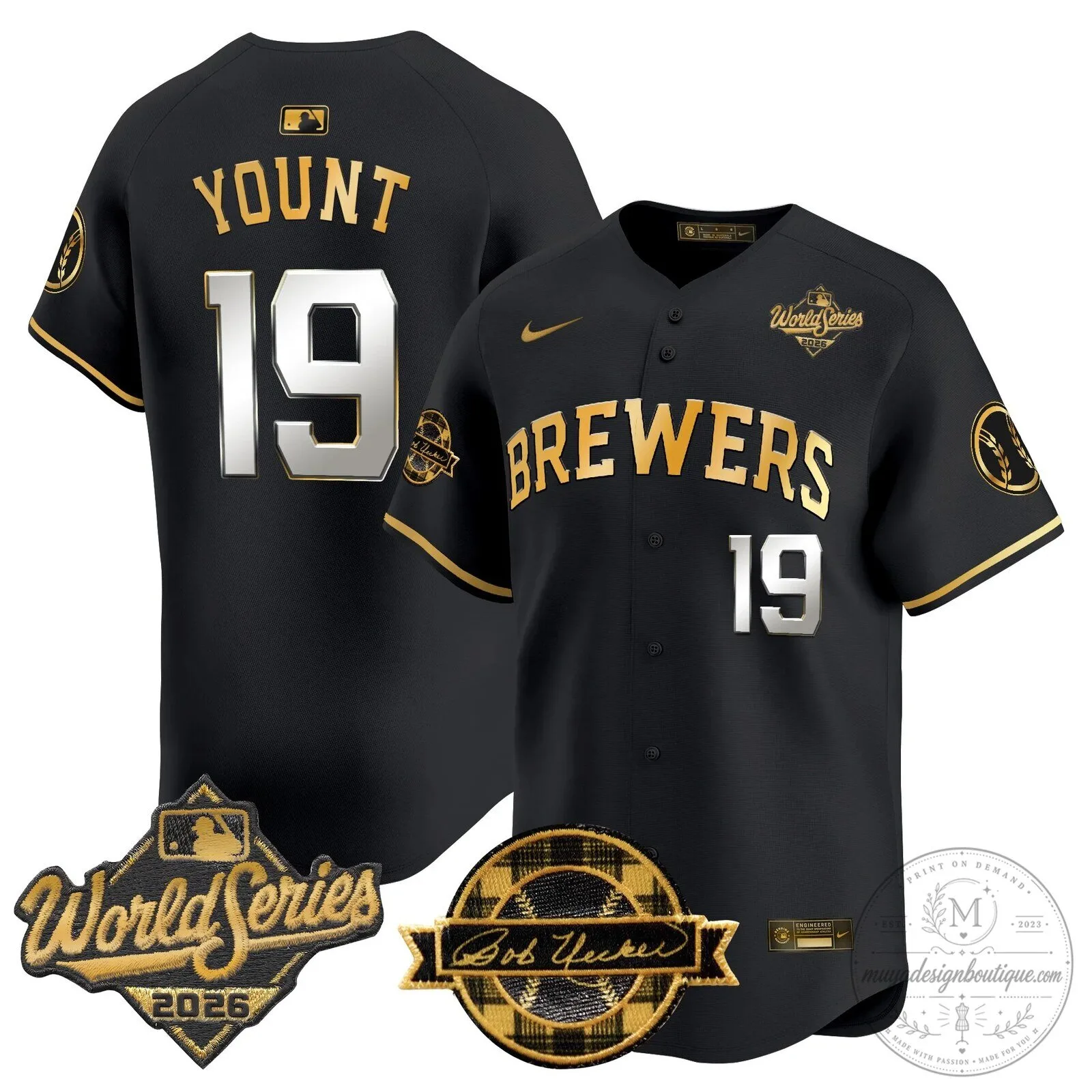 Milwaukee Brewers 2026 World Series Bob Uecker Baseball Jersey 83 Milwaukee Brewers 2026 World Series Bob Uecker Baseball Jersey