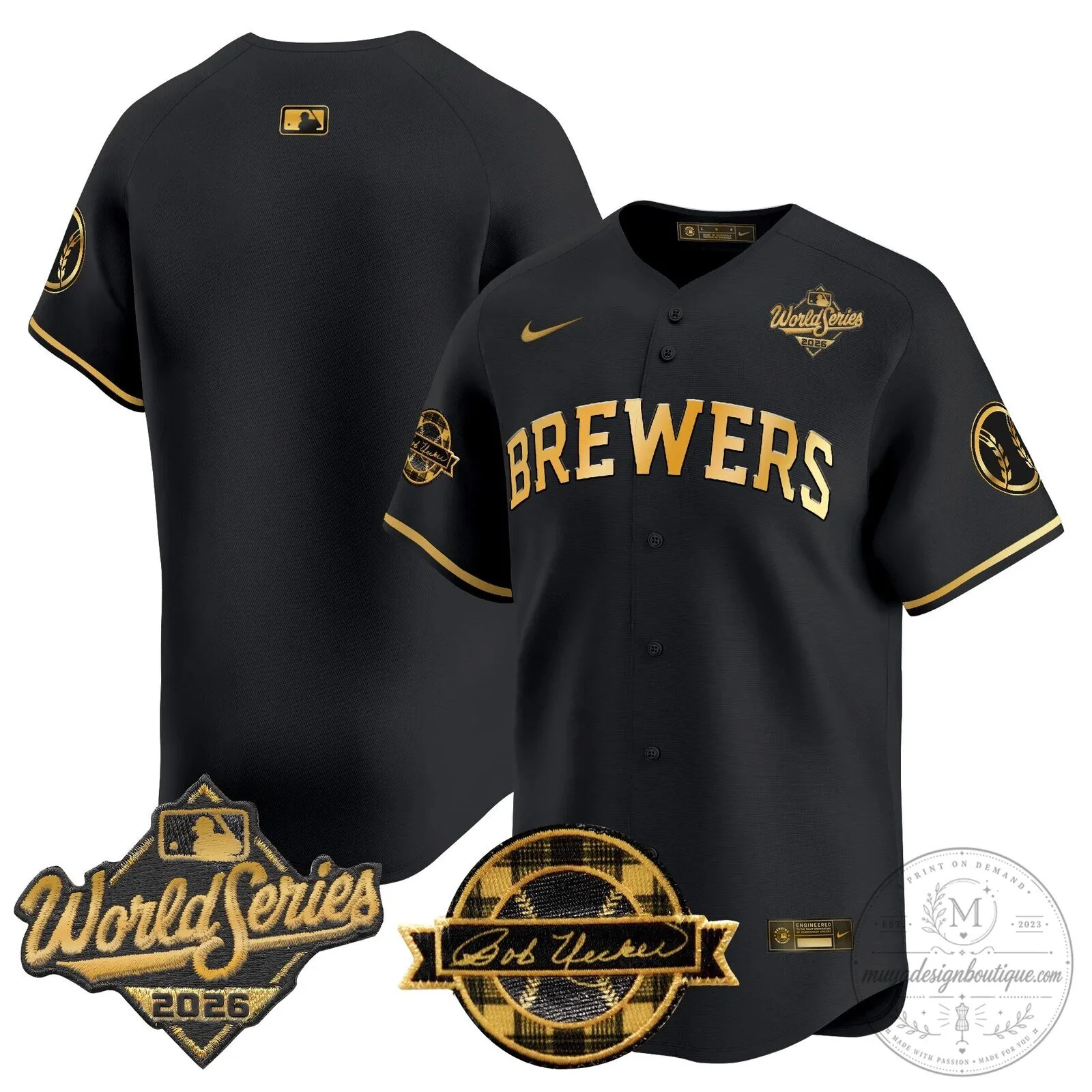 Milwaukee Brewers 2026 World Series Bob Uecker Baseball Jersey 87 Milwaukee Brewers 2026 World Series Bob Uecker Baseball Jersey
