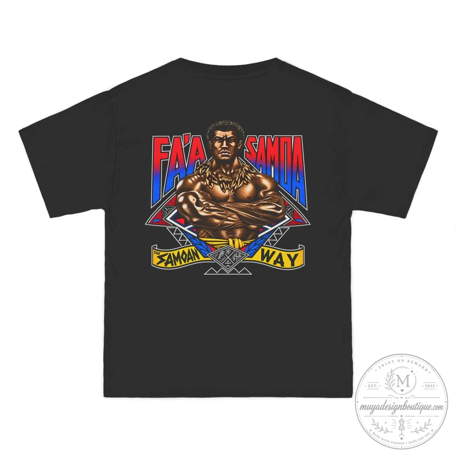 Samoan Strength Fa'a Samoa The Samoan Way Black Graphic T-Shirt 2 Samoan Strength Fa'a Samoa The Samoan Way Black Graphic T-Shirt