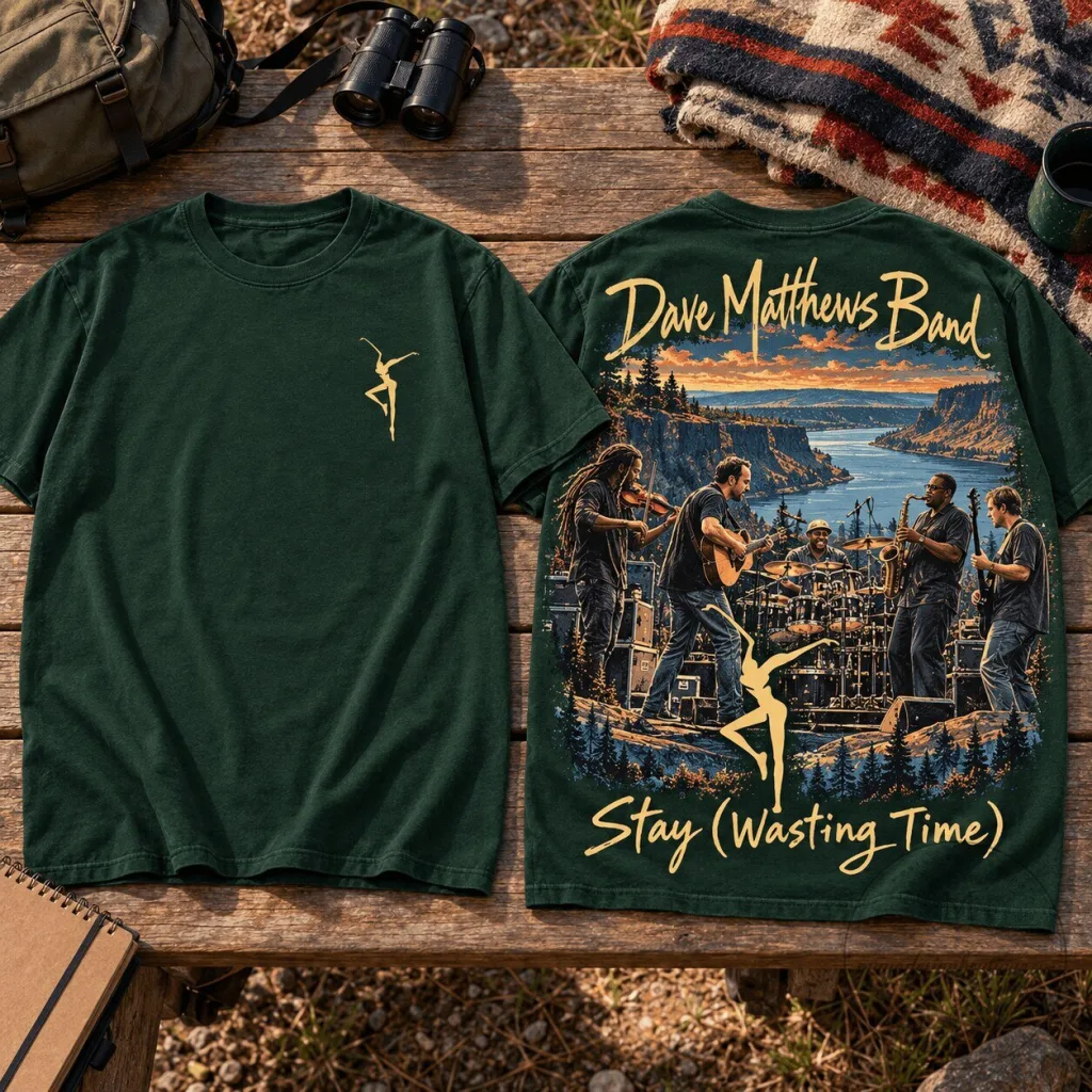 Dave Matthews Band Stay Wasting Time Canyon Concert Premium Fan T-Shirt 1 Dave Matthews Band Stay Wasting Time Canyon Concert Premium Fan T-Shirt