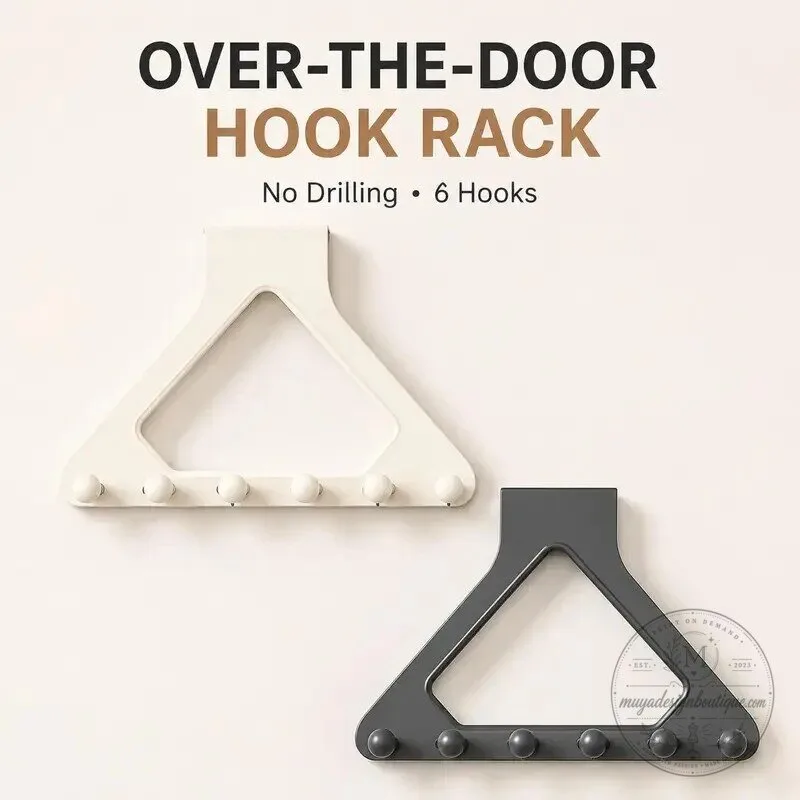 Over-the-Door Triangle Hanging Organizer with 6 Hooks for Clothes and Accessories 18 Over-the-Door Triangle Hanging Organizer with 6 Hooks for Clothes and Accessories