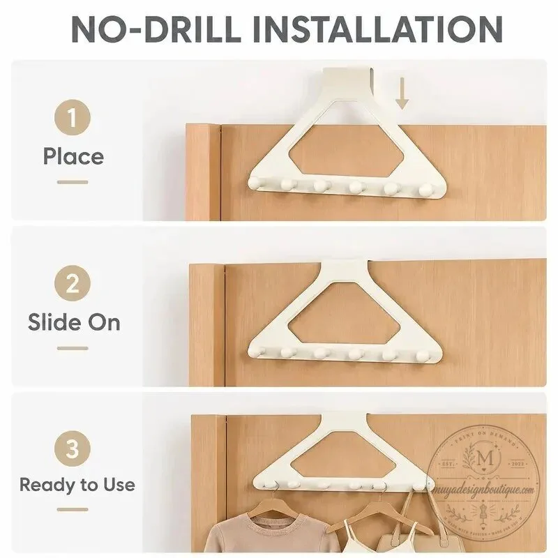 Over-the-Door Triangle Hanging Organizer with 6 Hooks for Clothes and Accessories 20 Over-the-Door Triangle Hanging Organizer with 6 Hooks for Clothes and Accessories