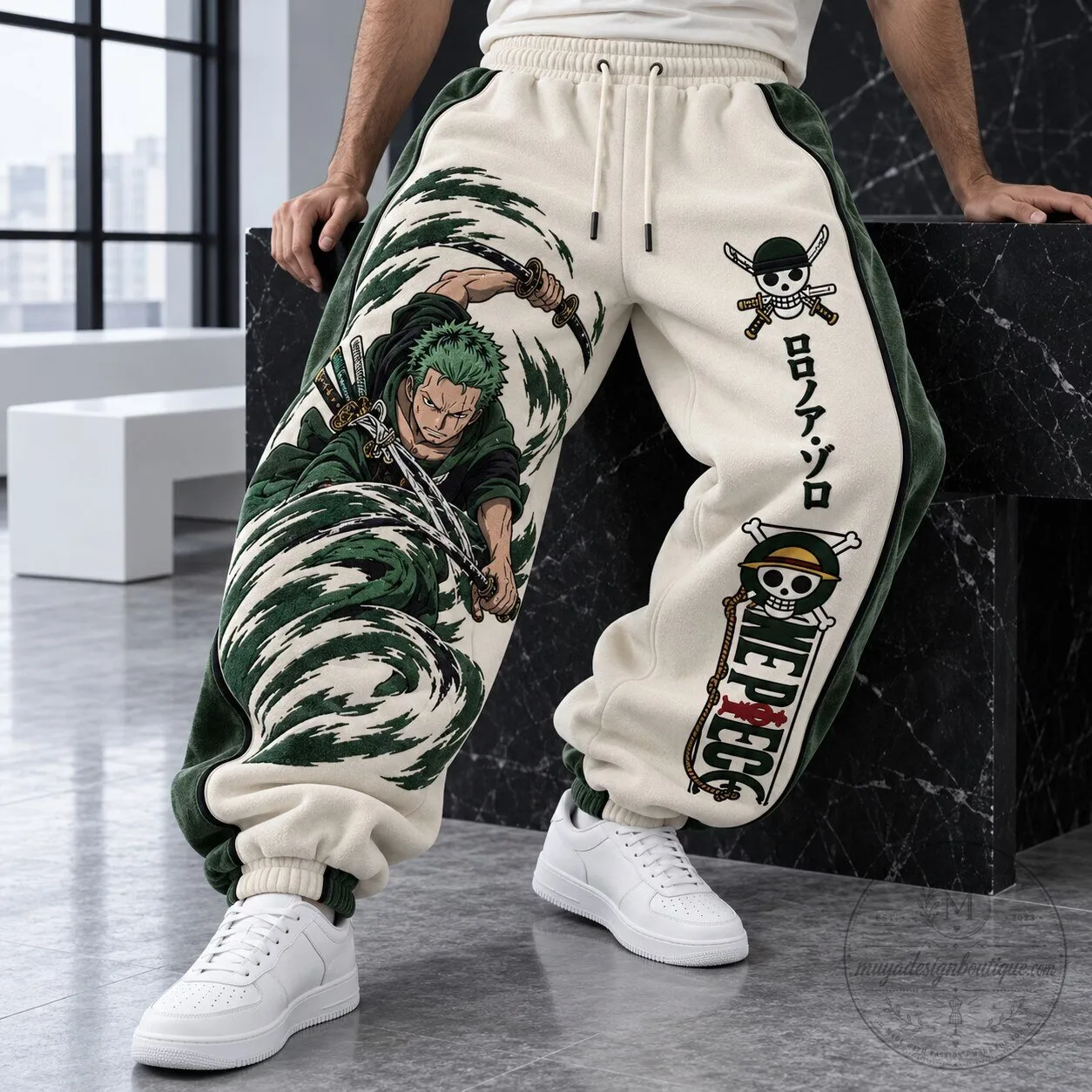 One Piece Roronoa Zoro Anime Character Graphic Print Sweatpants