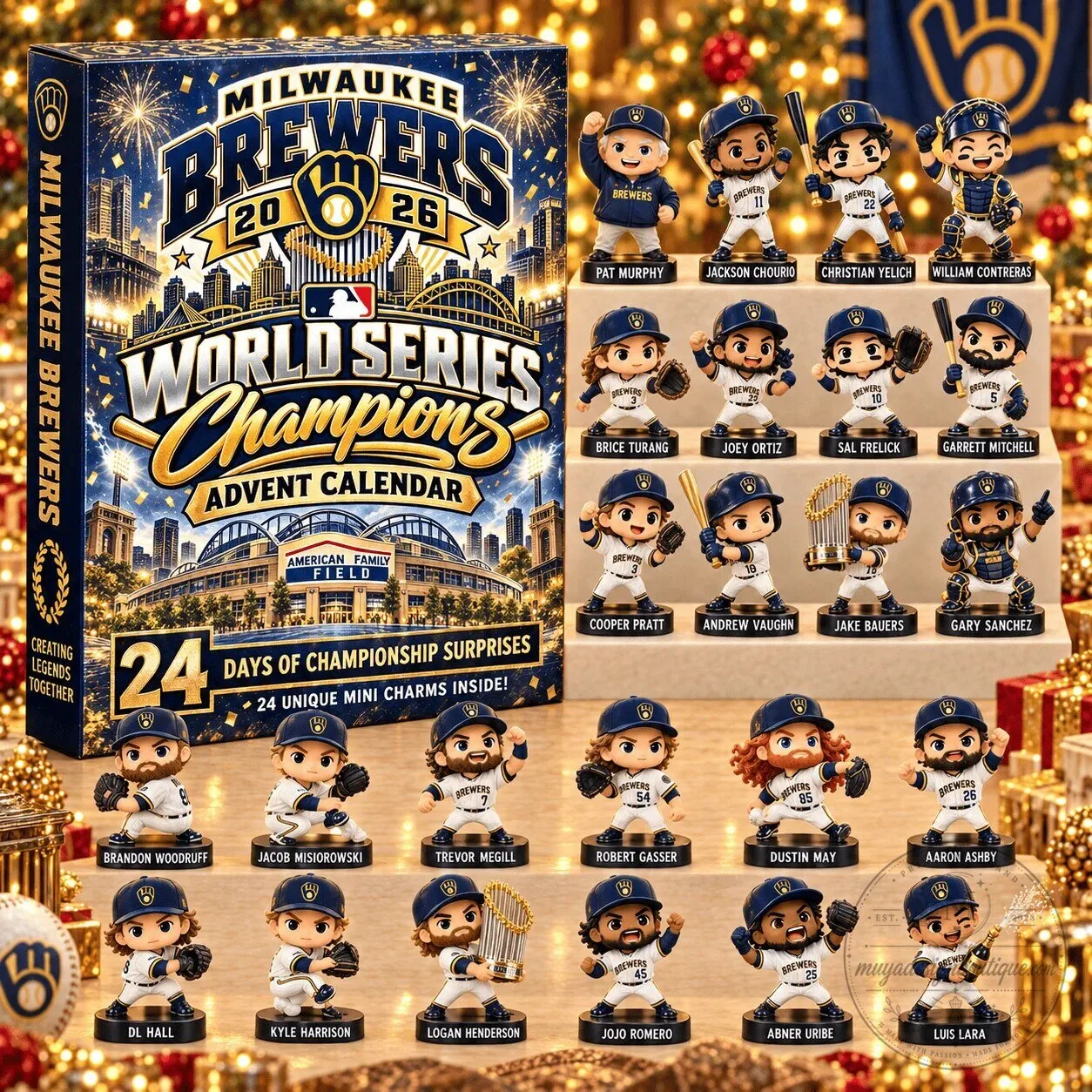 Milwaukee Brewers World Series Champions 2026 Baseball Team Advent Calendar 2D