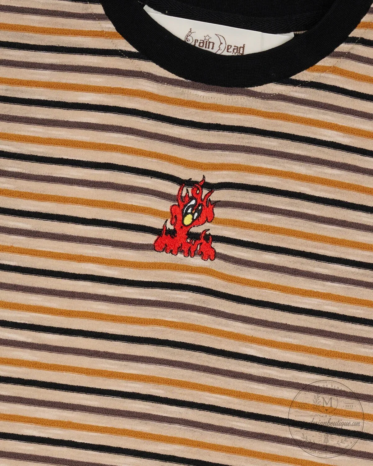 Flame Baby Devil Striped Short Sleeve T-Shirt for Women 10 Flame Baby Devil Striped Short Sleeve T-Shirt for Women
