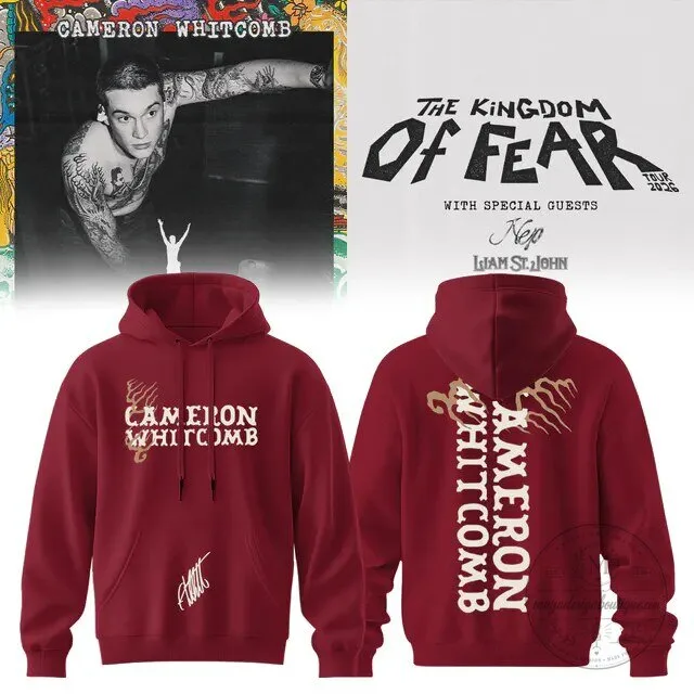 Hoodie from Cameron Whitcomb's 2026 Kingdom of Fear Tour Concert Merchandise